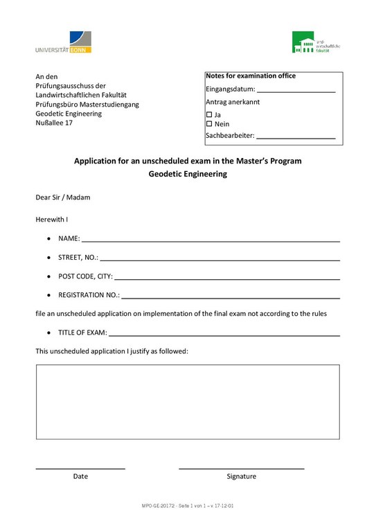 unscheduled exam - ausserplanmaessige Pruefung.pdf unscheduled exam - ausserplanmaessige Pruefung.pdf